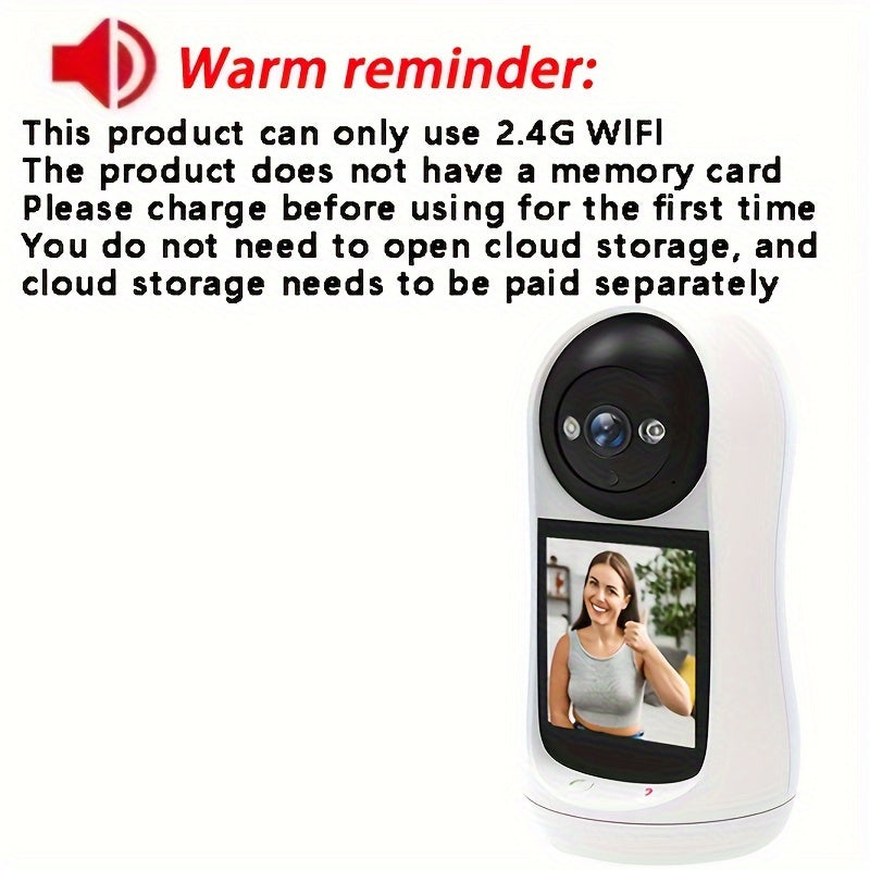 Night Vision Security Camera HD 1080P WiFi Two-Way Audio Motion Detection Home Surveillance