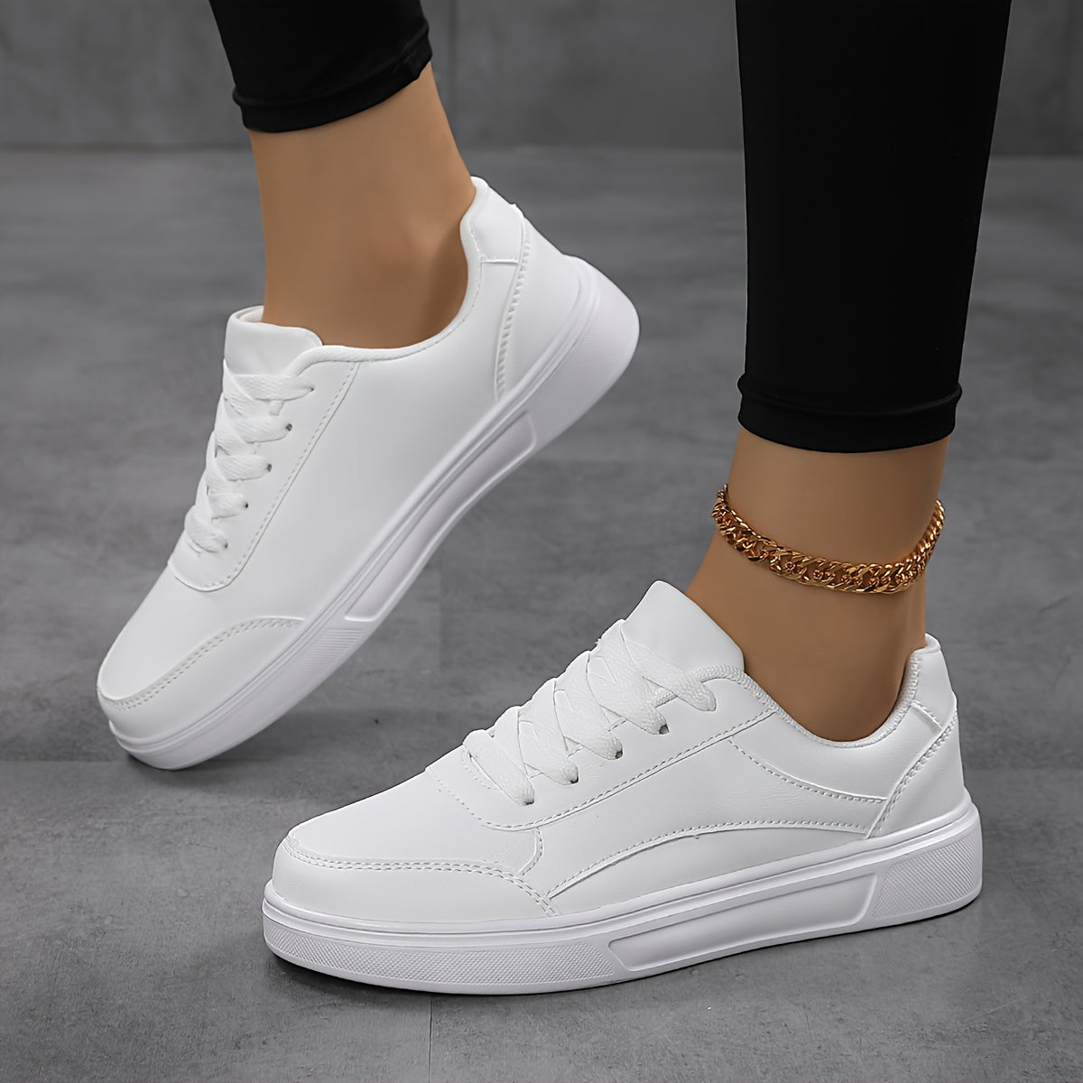 Women's Microfiber Lace-Up Sneakers with Breathable Mesh and Lightweight PHYLON Sole
