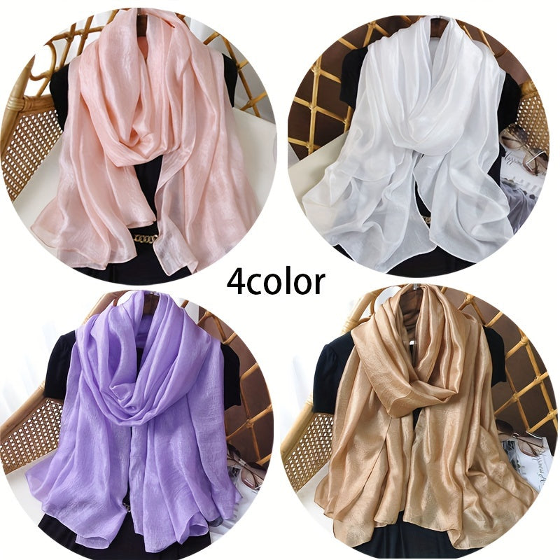 Ayollar uchun engil chiffon sharf, quyoshdan himoya, plyaj sochiq, yozgi aksessuar