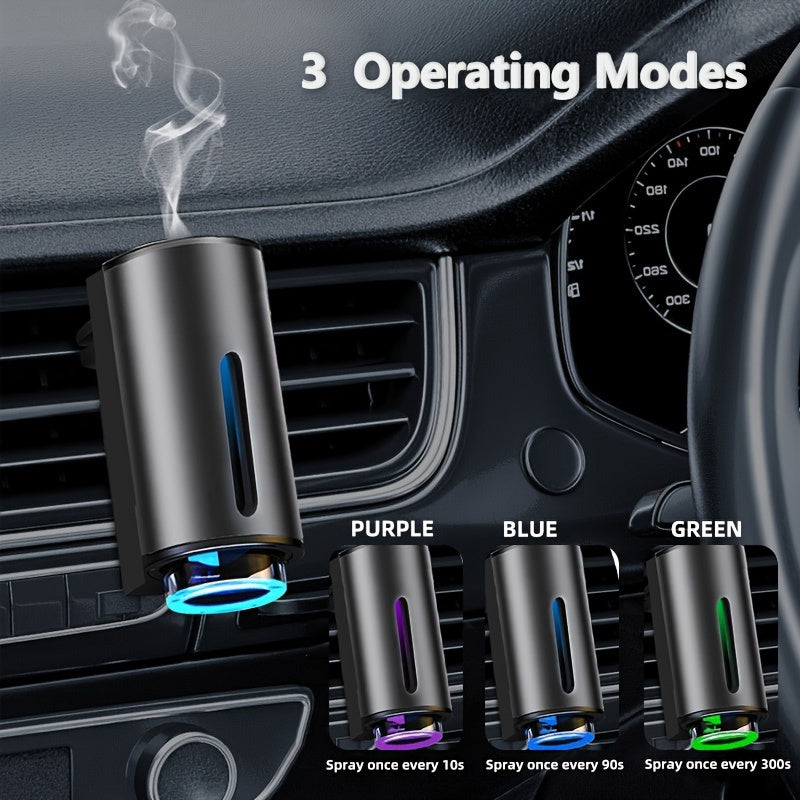 Car Air Vent Aromatherapy Diffuser Rechargeable Battery 3 Modes Essential Oil