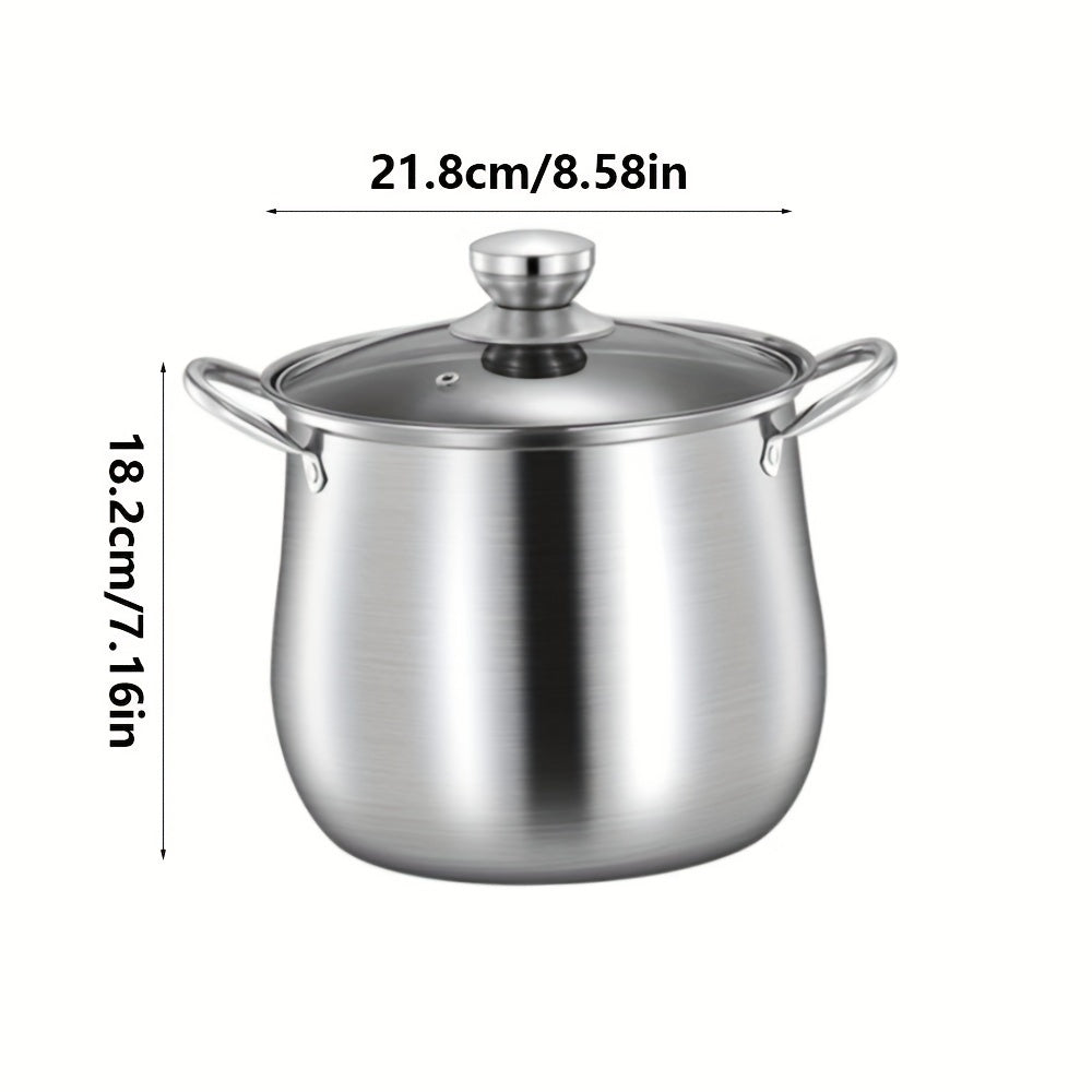 Stainless Steel Stock Pot 12 Qt Cooking Soup Boiling Kitchen Utensil