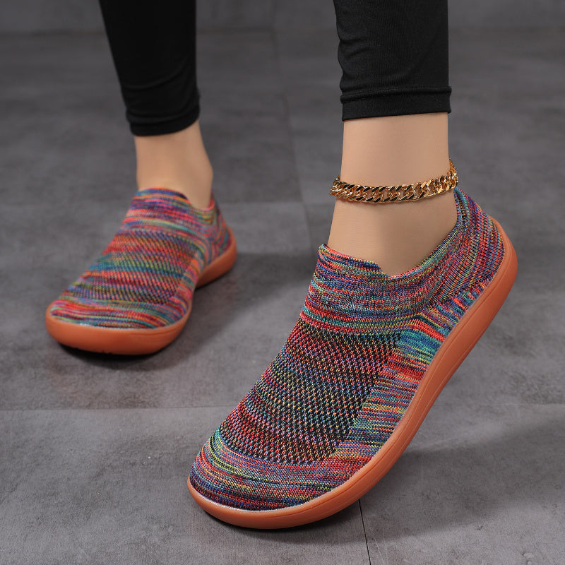 Unisex Casual Slip-On Sneakers Breathable Fabric Non-Slip Rubber Sole