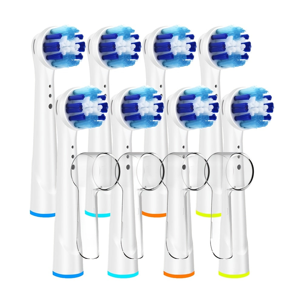 8Pcs Toothbrush Heads with Reusable Covers for Electric Toothbrushes