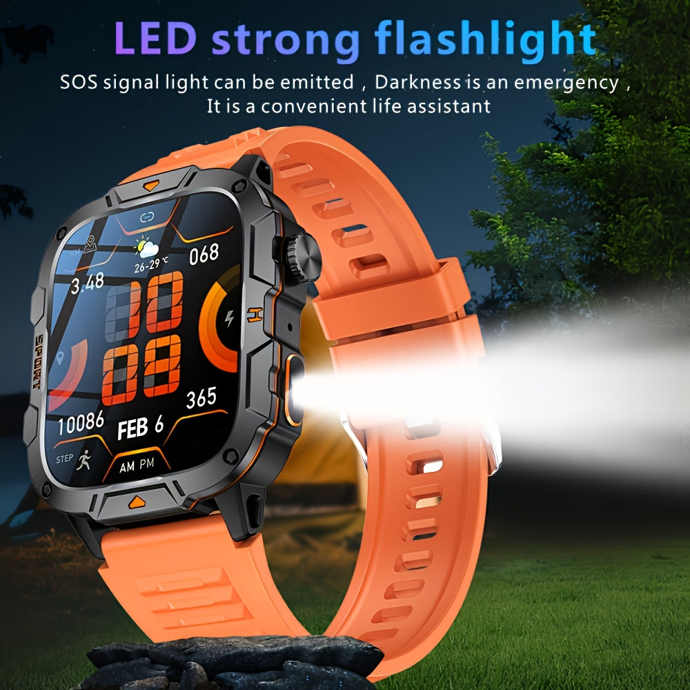 Smartwatch with 4.98cm TFT Display Wireless 5.2 Sleep Detection Music Control Pedometer Calorie Tracker Waterproof IP68