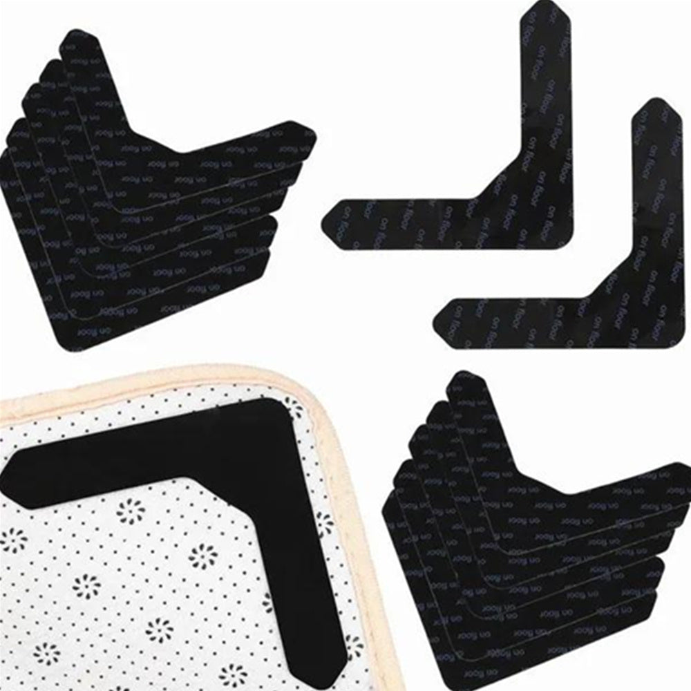 Carpet Corner Pads for Area Rugs 6/14/28 Pack Anti-Slip Reusable Washable L-Shaped Stickers