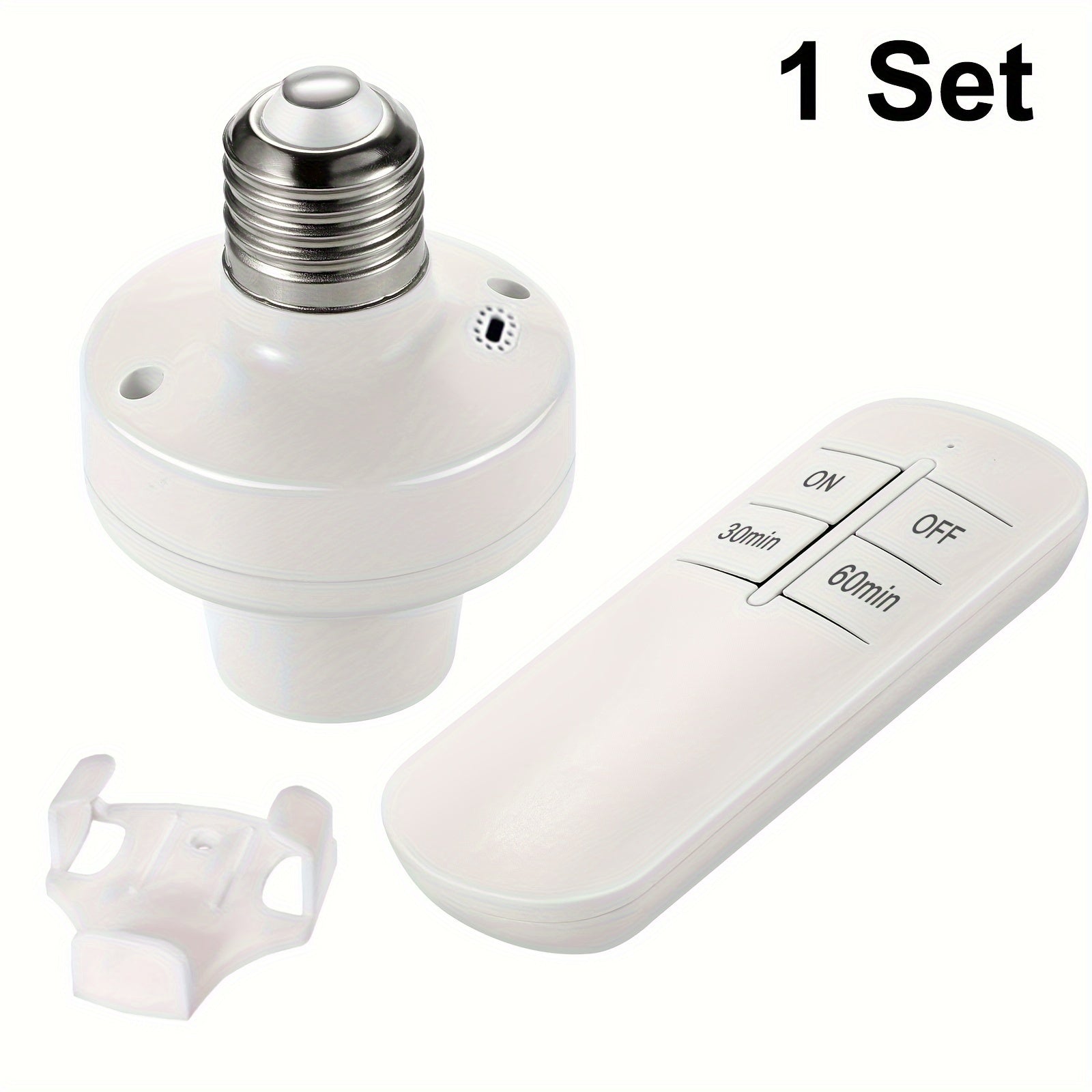 Wireless E26 E27 Lamp Socket with Timer Remote Control No Wiring AC85V-250V
