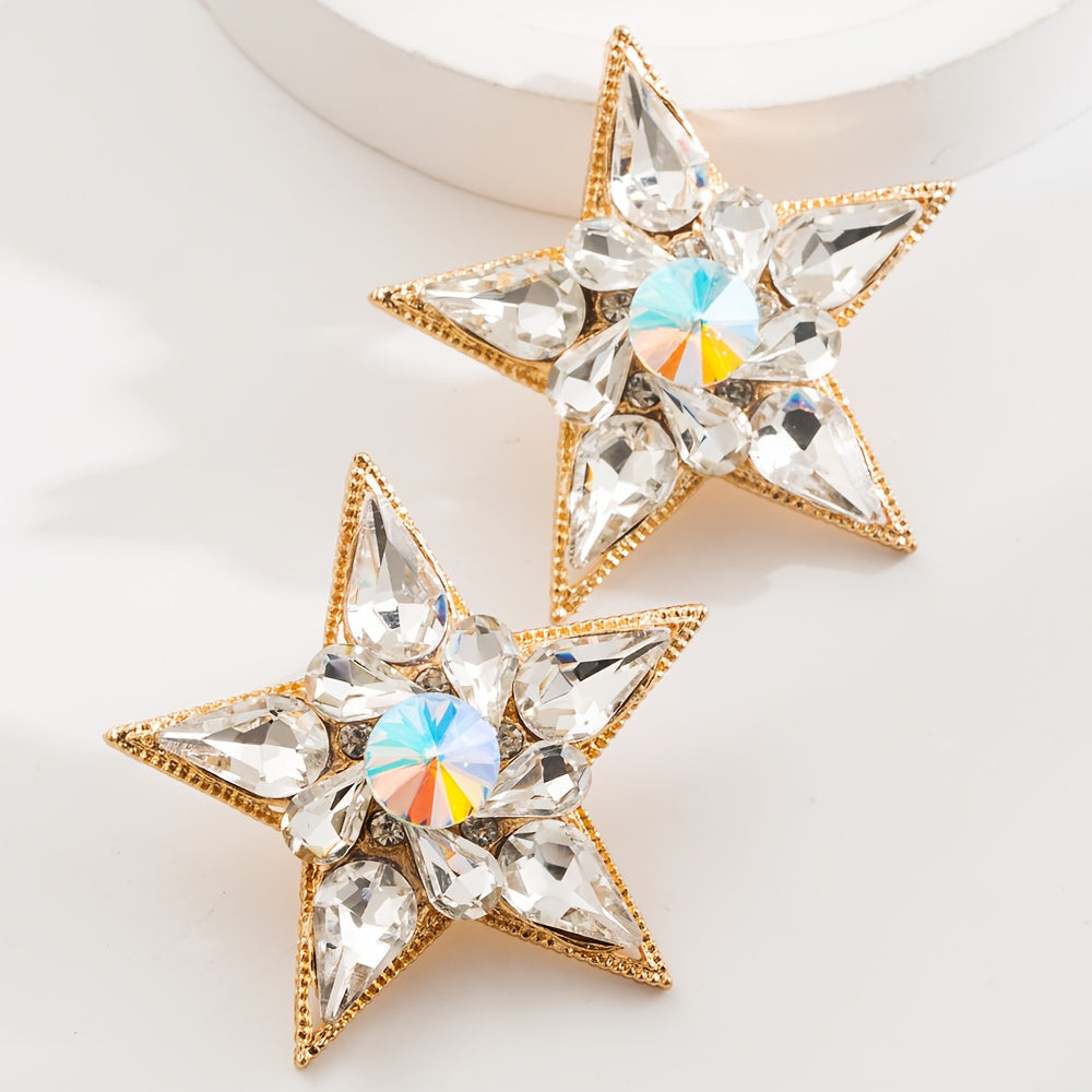 Vintage Alloy Yulduz Moshinalari Besh Nuqtali Dizayn - Kundalik Kiymak yoki Sovg'a Berish Uchun Nafis va Ko'p Qirrali Buyum