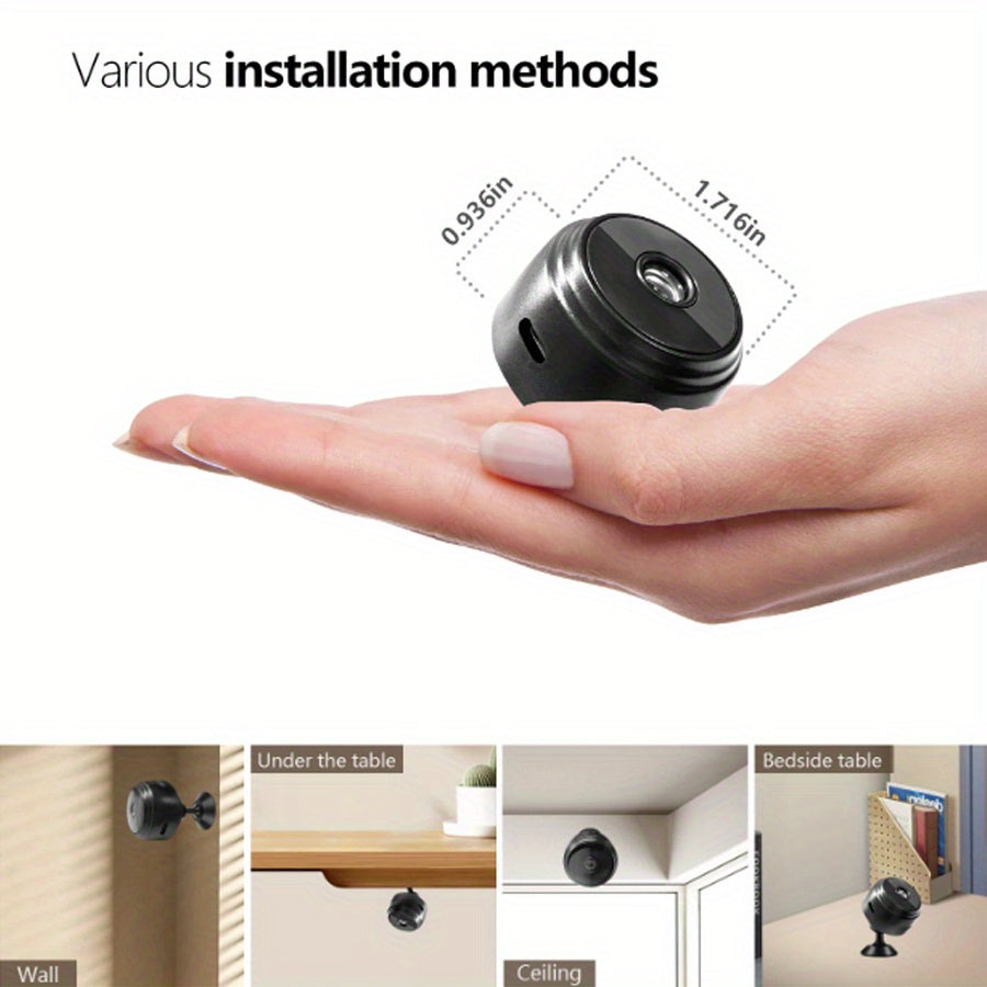Wireless WiFi Security Camera 480p Battery or USB Powered Remote Viewing