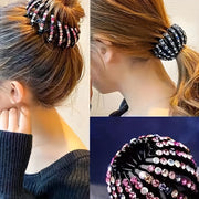Shimmering Rhinestone Hair Clip for Women and Girls Ponytail Holder Durable Grip