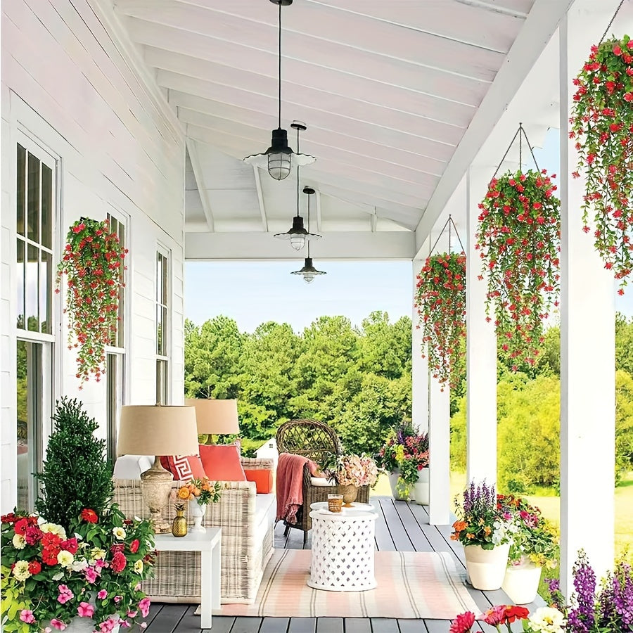 Artificial Eucalyptus Plants Outdoor UV Resistant Hanging Set of 4