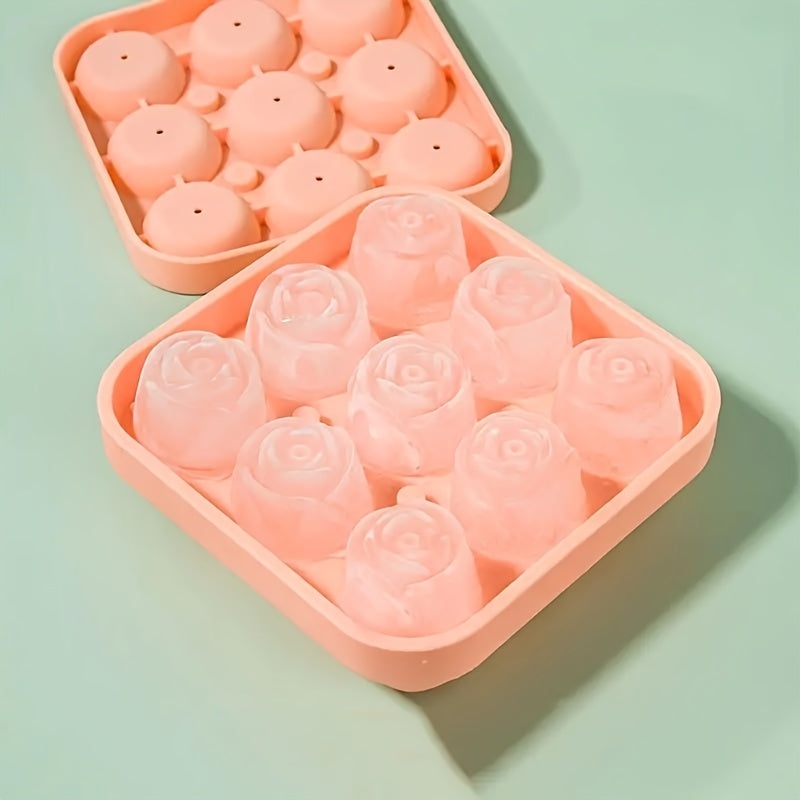 Silicone Rose Ice Cube Tray Food-Grade Freezer Kitchen Use for Ice Chocolates