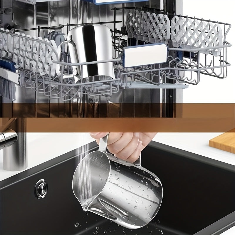 600ml Stainless Steel Handheld Milk Frother Pitcher for Latte Cappuccino Espresso