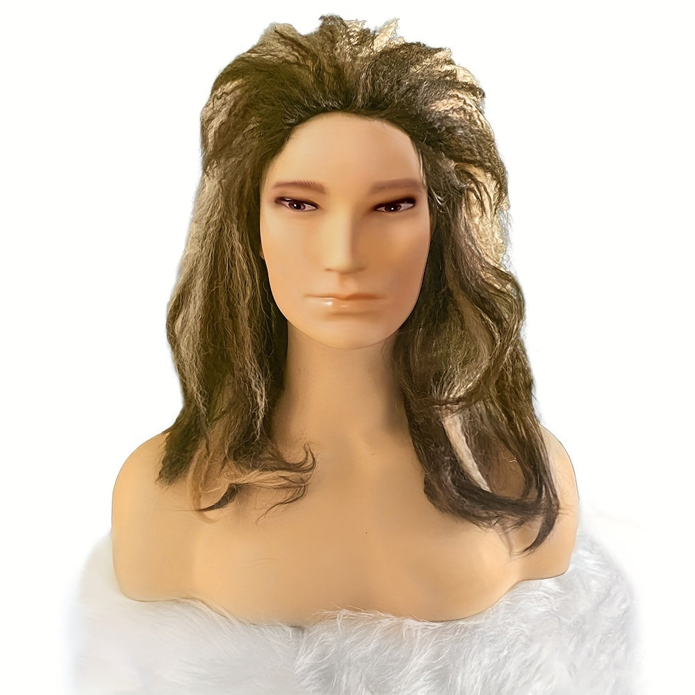 Synthetic Wig for Costume Parties and Cosplay Retro 70s 80s Style Unisex