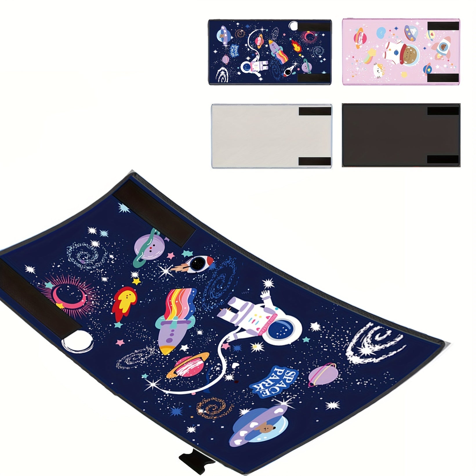 Kids Travel Pillow with Footrest and Hammock Seat Extender Gray Pink Blue Black