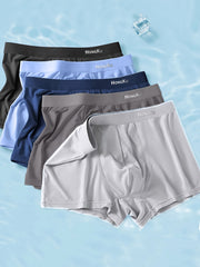 5-Pack Men's Boxer Briefs Solid Color Medium Stretch Knit 88% Polyester 12% Elastane