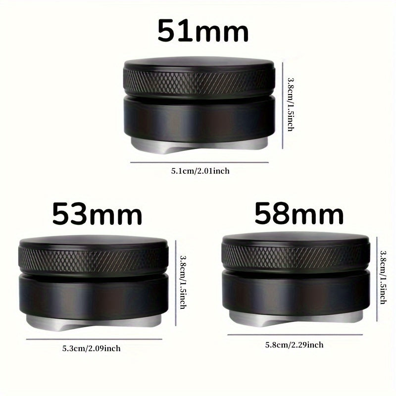 Tamper de espresso de acero inoxidable con calibración de profundidad ajustable para uso en casa