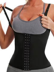 Women's Neoprene Corset Top with Adjustable Shoulder Straps Medium Support Waist Cincher
