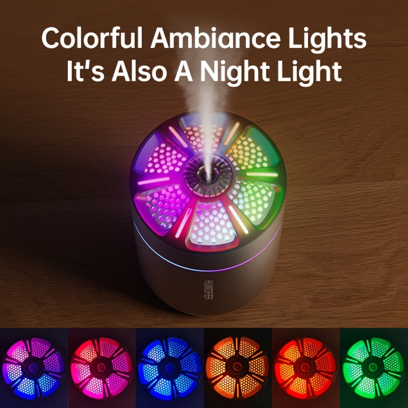 USB Aromatherapy Diffuser Humidifier With Colorful Lights, 6.09oz Capsule