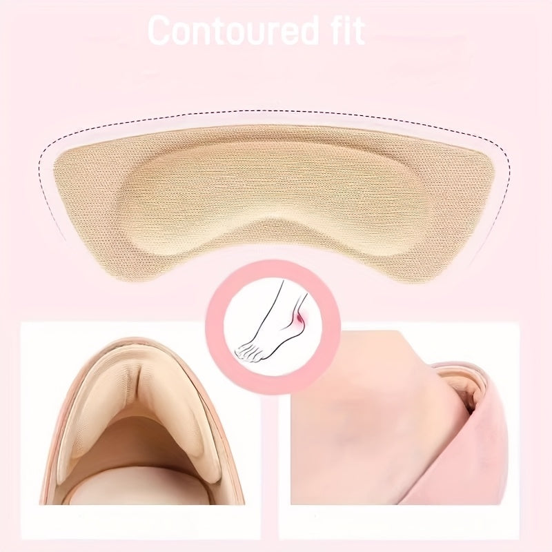 Unisex Soft Sponge Heel Inserts 6 Pairs Anti-Blister Cushion Pads Adjustable