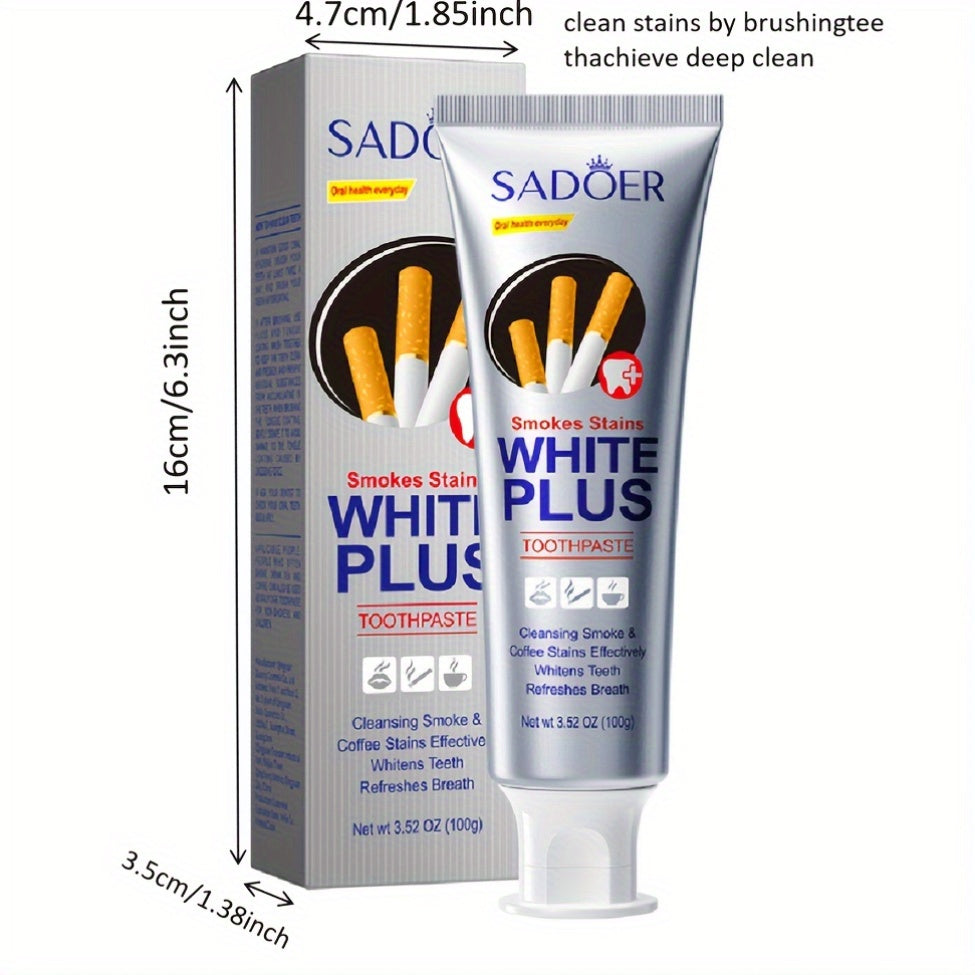 Whitening Toothpaste for Smoking Damage and Fresh Breath, Deep Clean