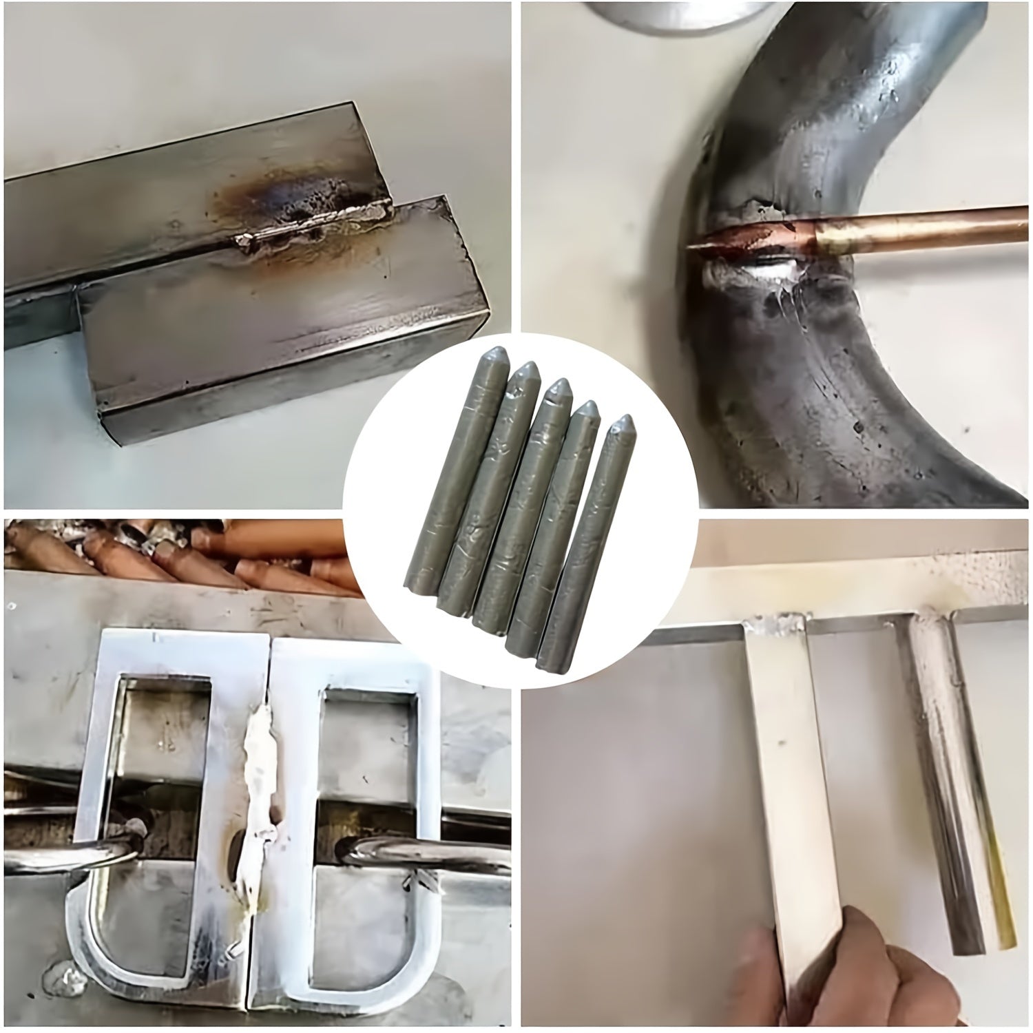 Ремонтный сварочный пруток для различных материалов, включая медь, железо и алюминий.