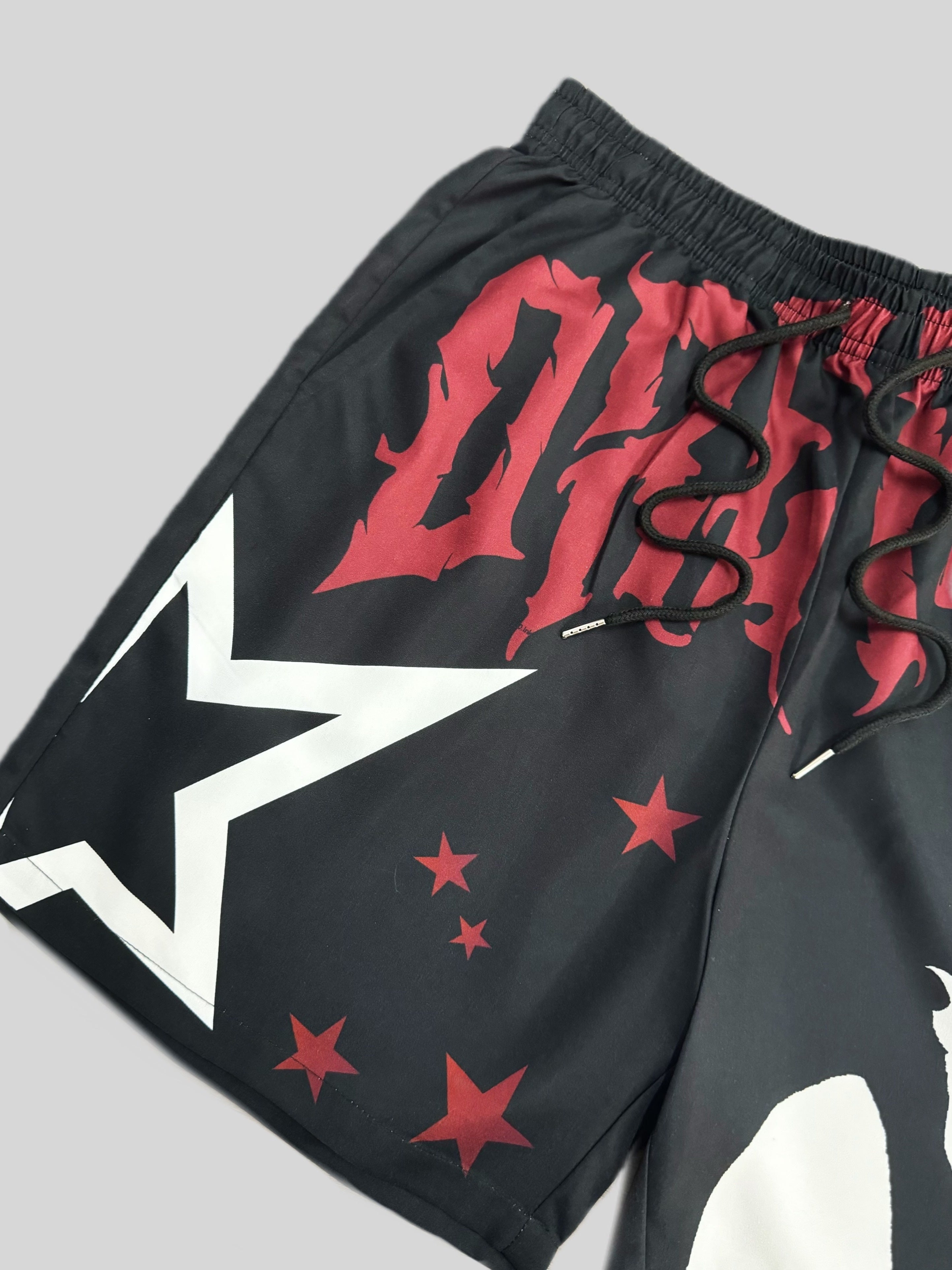 Men's Printed Shorts Summer Casual Street Style Polyester Drawstring Waist