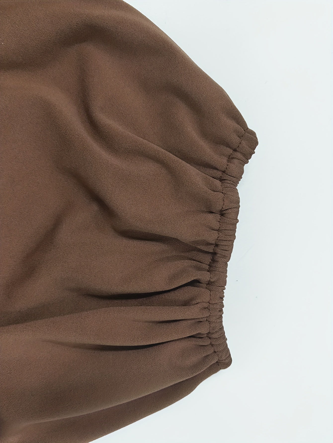 Women's Plus Size Casual Outfit Set Solid Lantern Sleeve Top with Mock Neck and Loose Pants