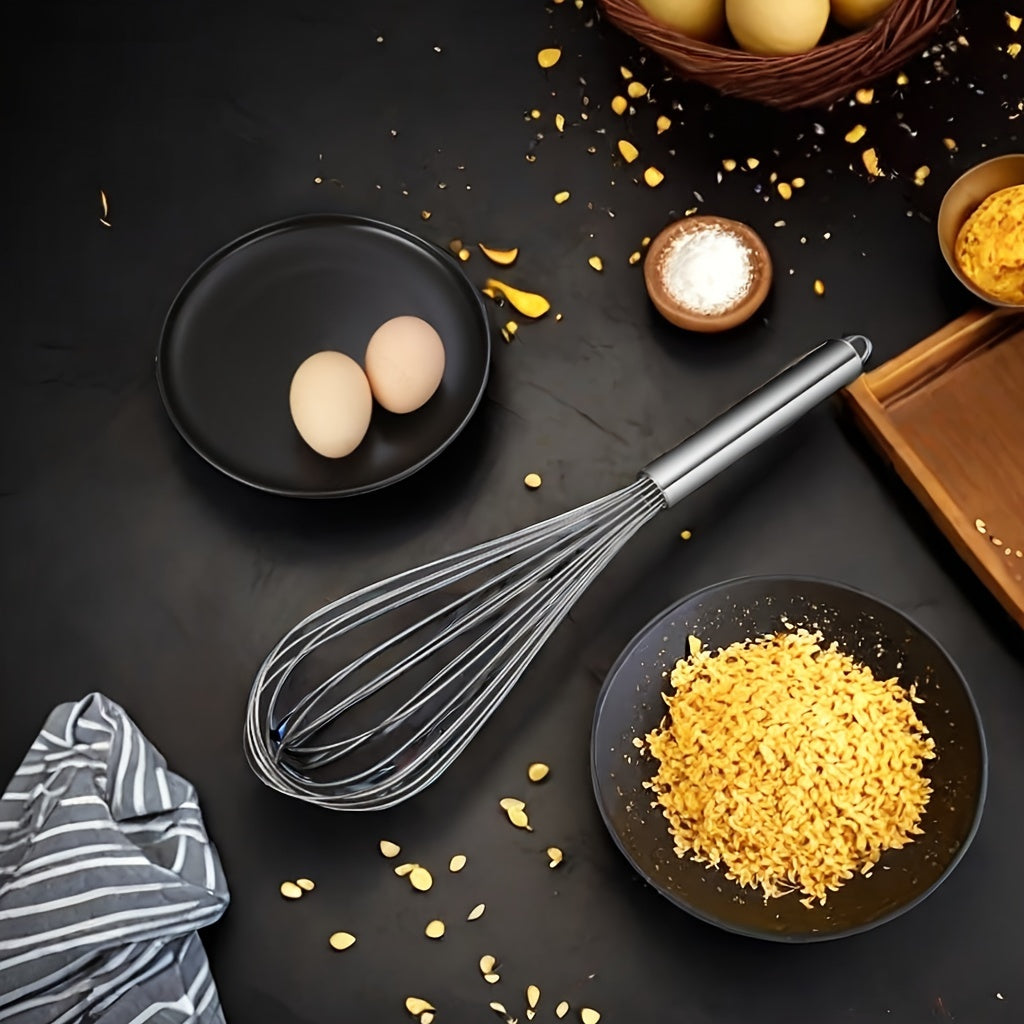 Stainless Steel Whisk Small Manual Egg Beater Handheld Mixing Tool