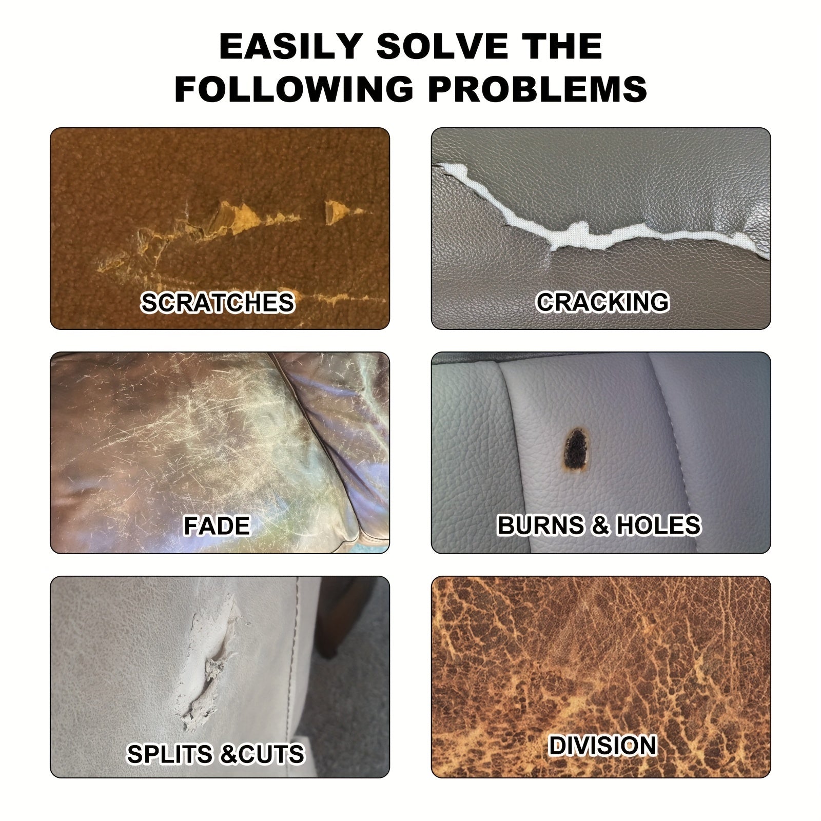 Universal Leather Vinyl Repair Kit 50g for Sofa Shoes Crack Holes Restoration