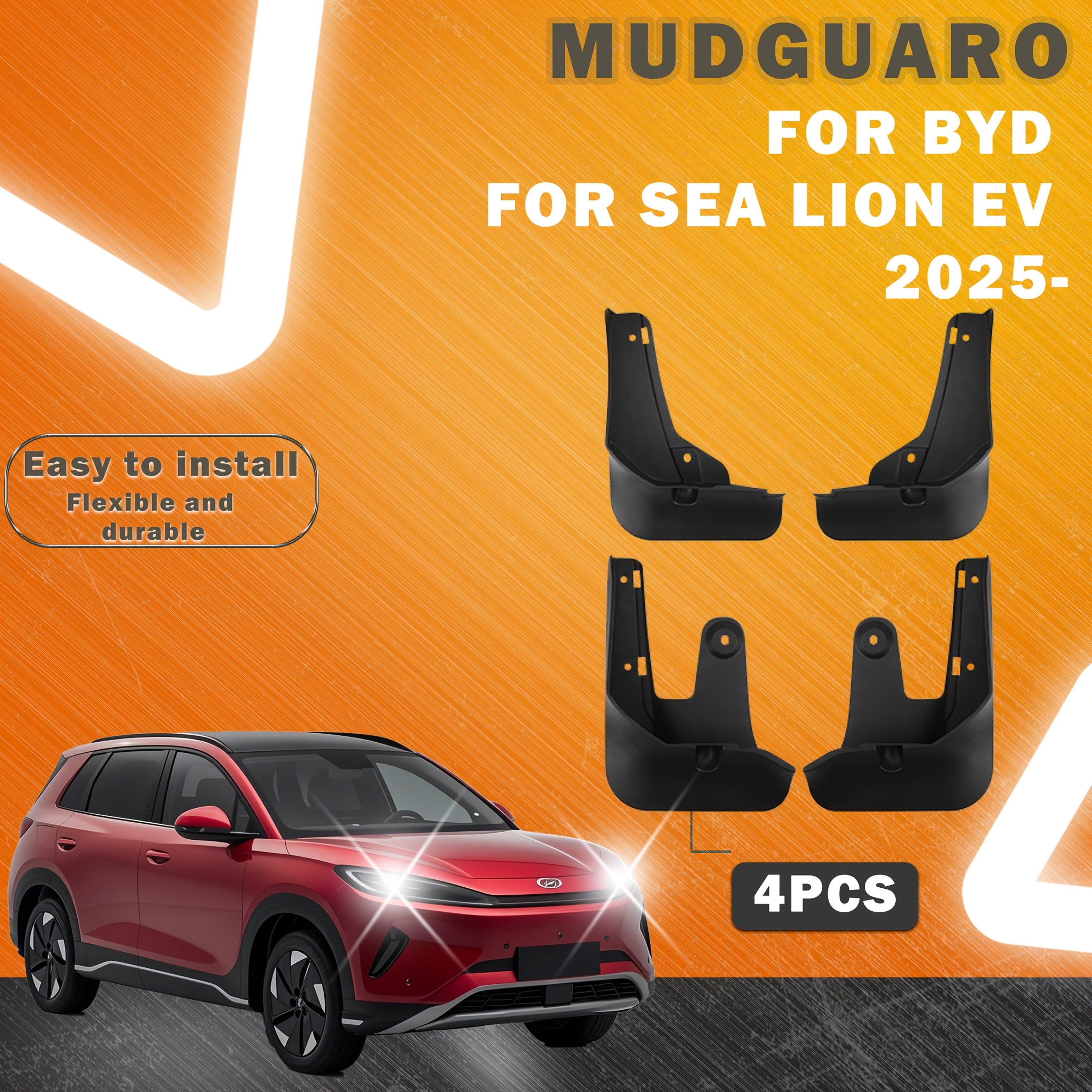 All-Weather Mud Guards Fender Splash Guards for Sea Lion EV 2025 (4 Pack)