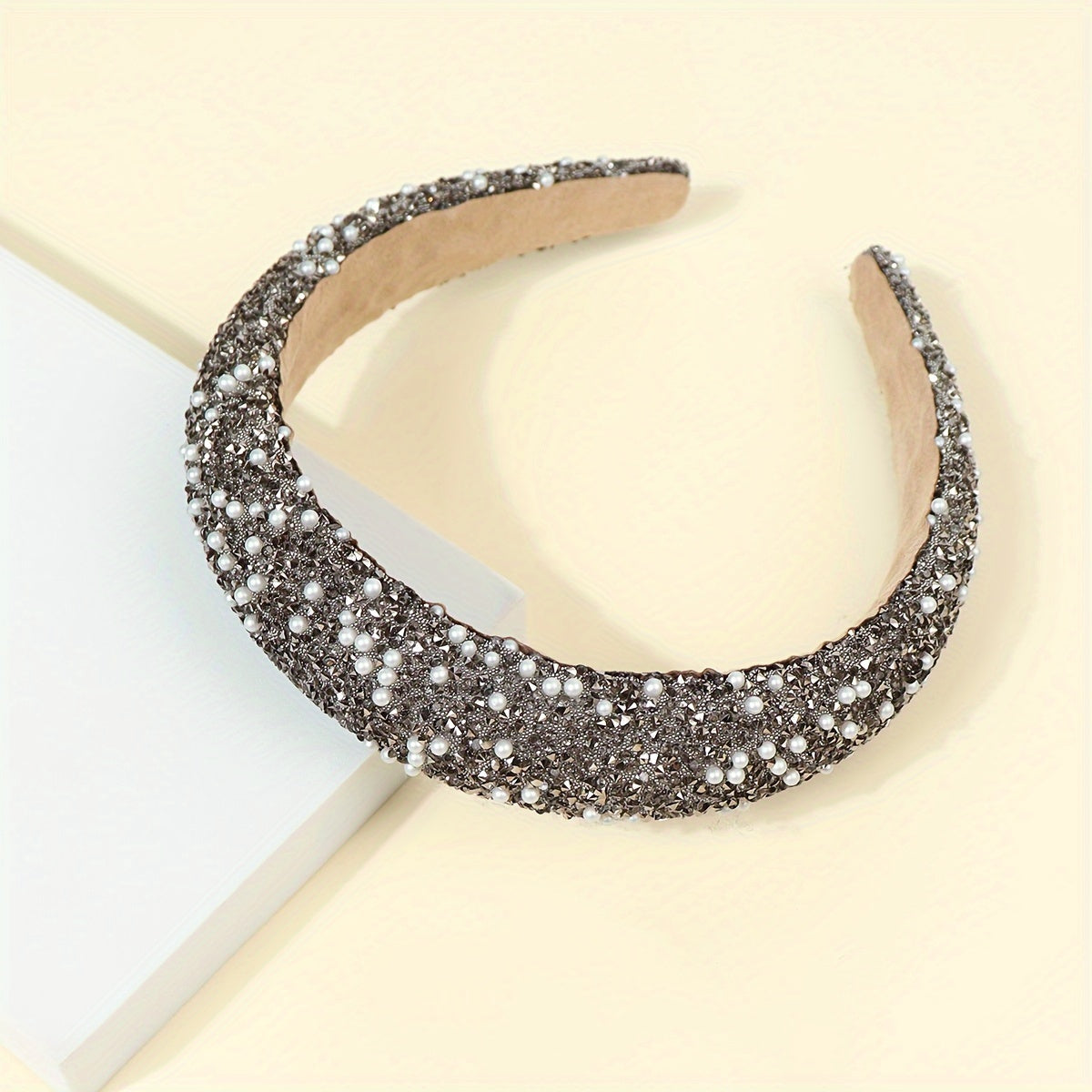 Women’s Baroque Rhinestone Headband Colorful Elegant Hair Accessory for Daily Wear
