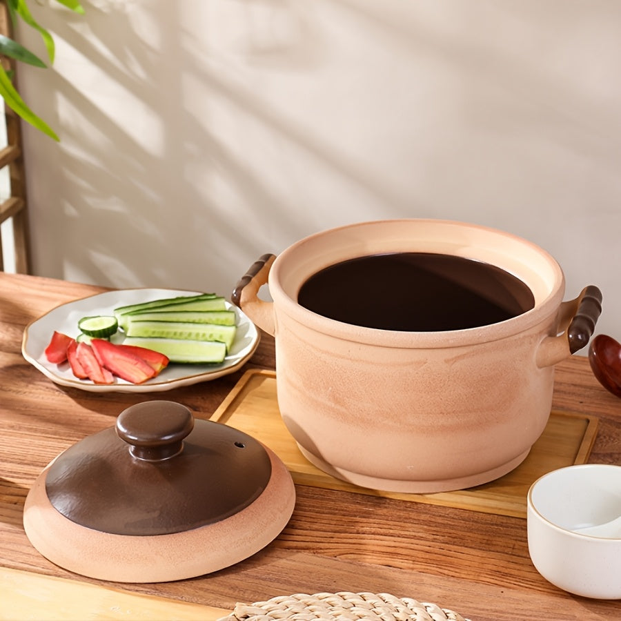 Представляем набор керамических кастрюль 1Set, жаропрочную кухонную посуду, совместимую с газовыми плитами и духовками. Этот набор идеально подходит для приготовления рагу и имеет большую емкость 135,28 унций, что делает его подходящим для 4-5 человек.