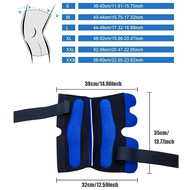 Sport va mashqlar paytida qoʻllab-quvvatlash uchun sozlanadigan neoprenli tirsakli tizza taqilishi