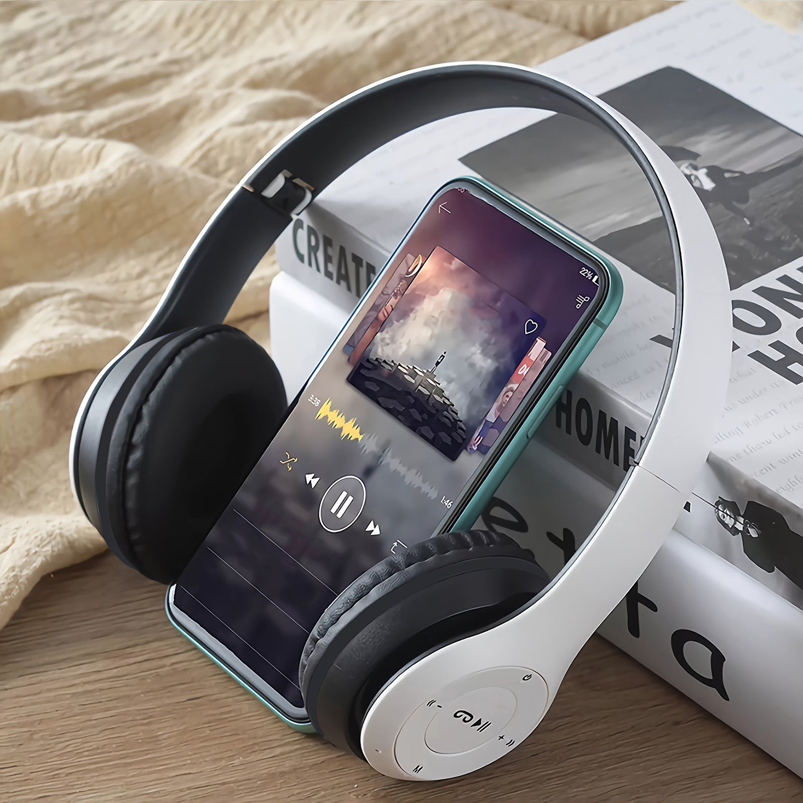 Auriculares inalámbricos over-ear para adultos y adolescentes con cancelación de ruido y 20 horas de reproducción