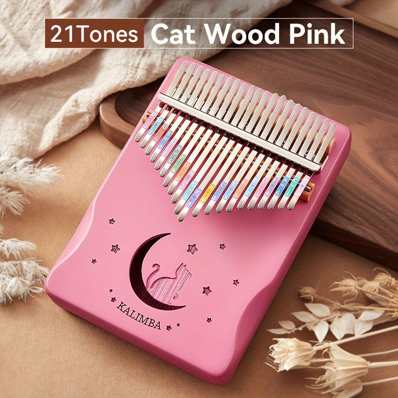 21-Tone Thumb Piano Kalimba for Beginners Girls Mixed Color Musical Instrument Gift