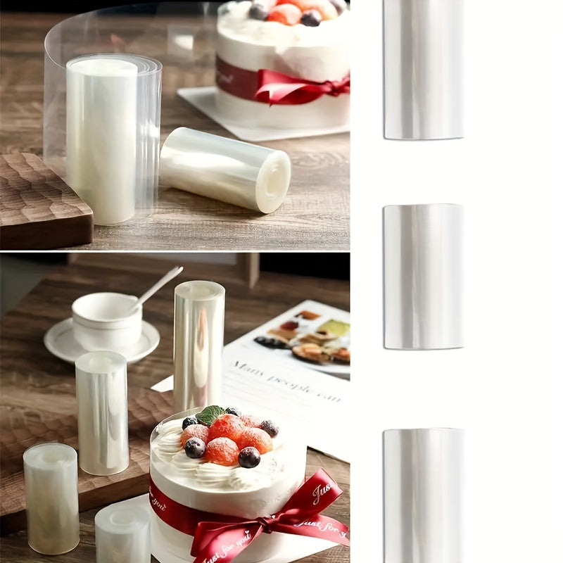 Transparent Mousse Cake Collar Acetate Roll for Decorating Chocolate Cakes