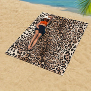 Leopard Print Microfiber Beach Towel Oversized Quick Dry Absorbent for Beach Pool