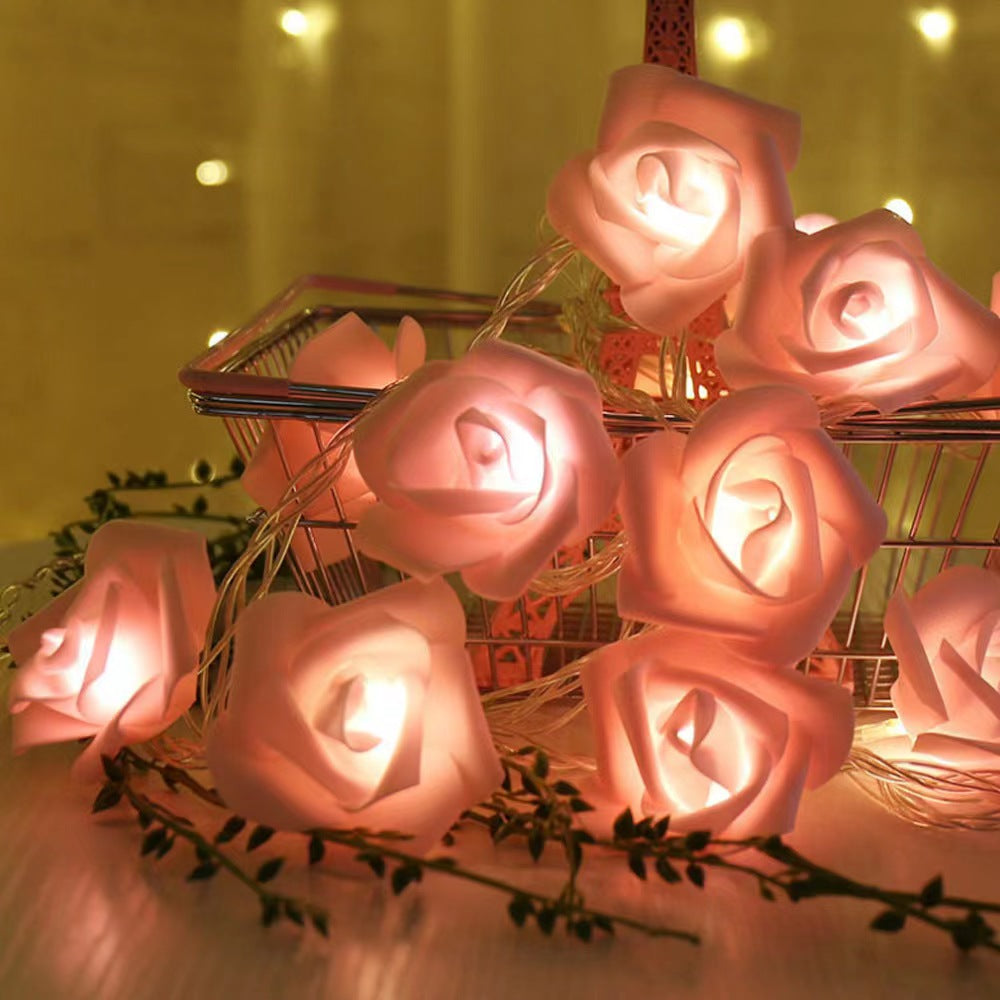 Red LED Roses Valentine's Day Decor 149.96cm with 10 LEDs Battery Operated