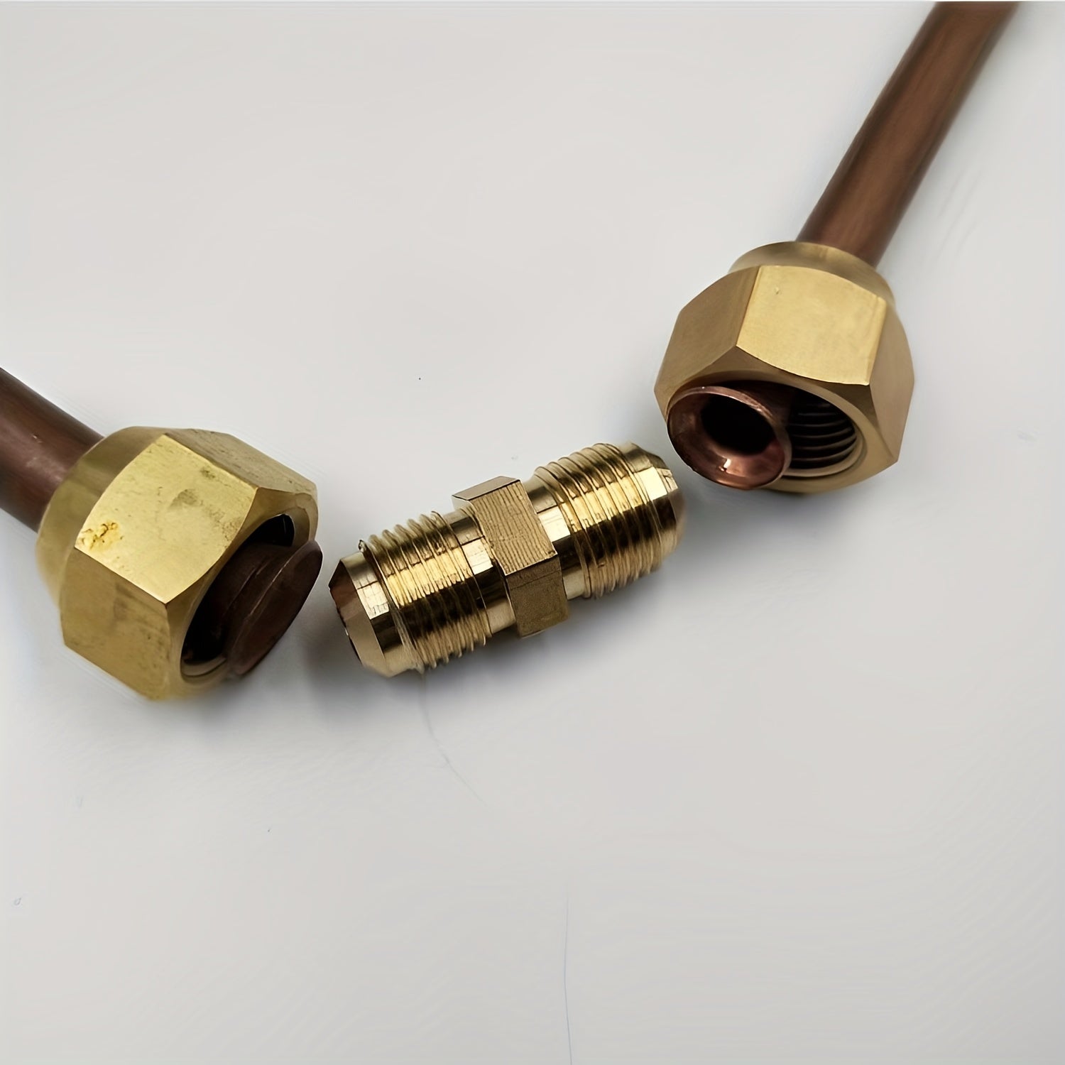 Brass Air Conditioning Copper Tube Adapter Female Male Flare Thread 1/4 3/8 1/2 5/8 3/4 Leak-Proof Joint