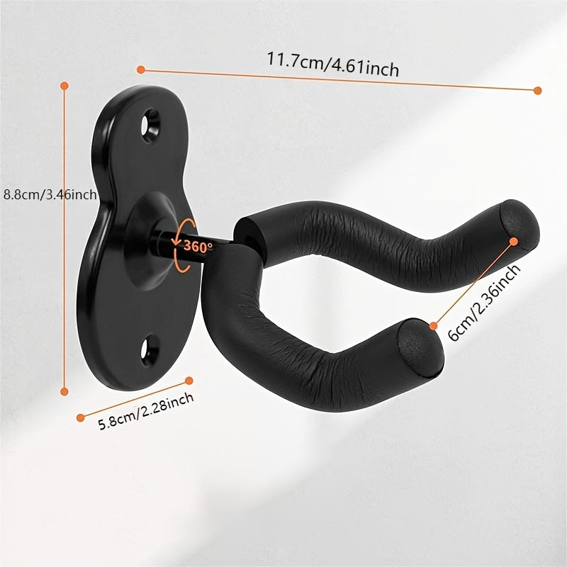 Steel Guitar Wall Hanger Black or Bronze for Acoustic Electric Classical Bass Ukulele Mandolin