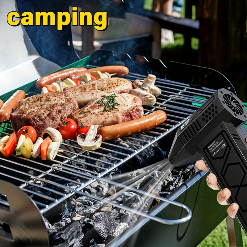 Портативный многофункциональный воздуходувка ABS, перезаряжаемый через USB, охлаждение, кемпинг, офис, барбекю