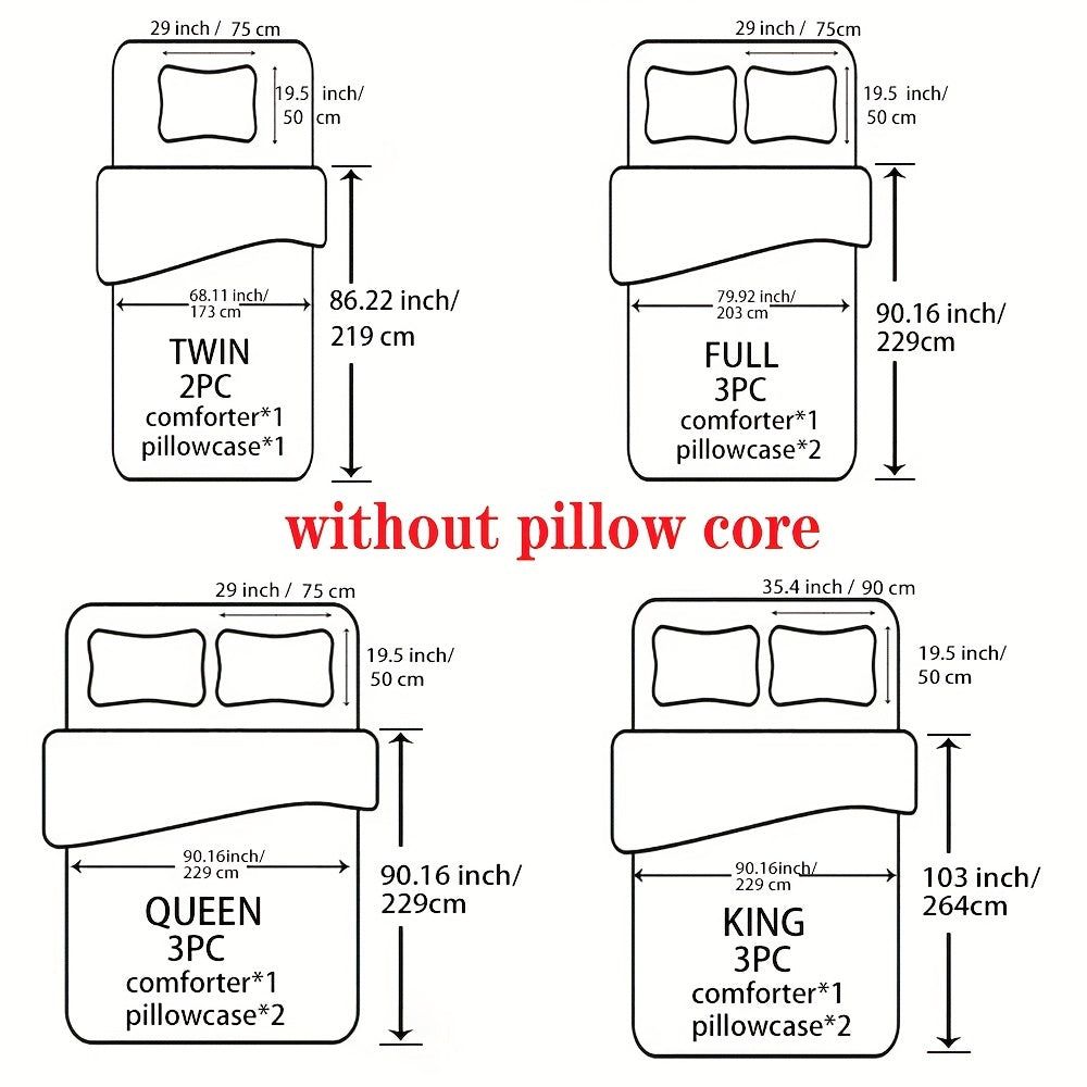 Luxury Comforter Set with Bronzing Marble Print 2/3 Piece Soft Skin-Friendly Bedding