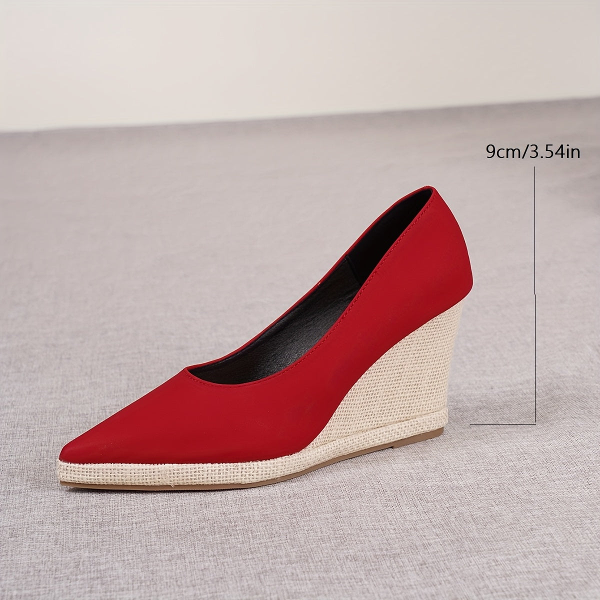 Women's Wedge Heel Shoes Thick Sole Slip-On Spring Autumn Footwear
