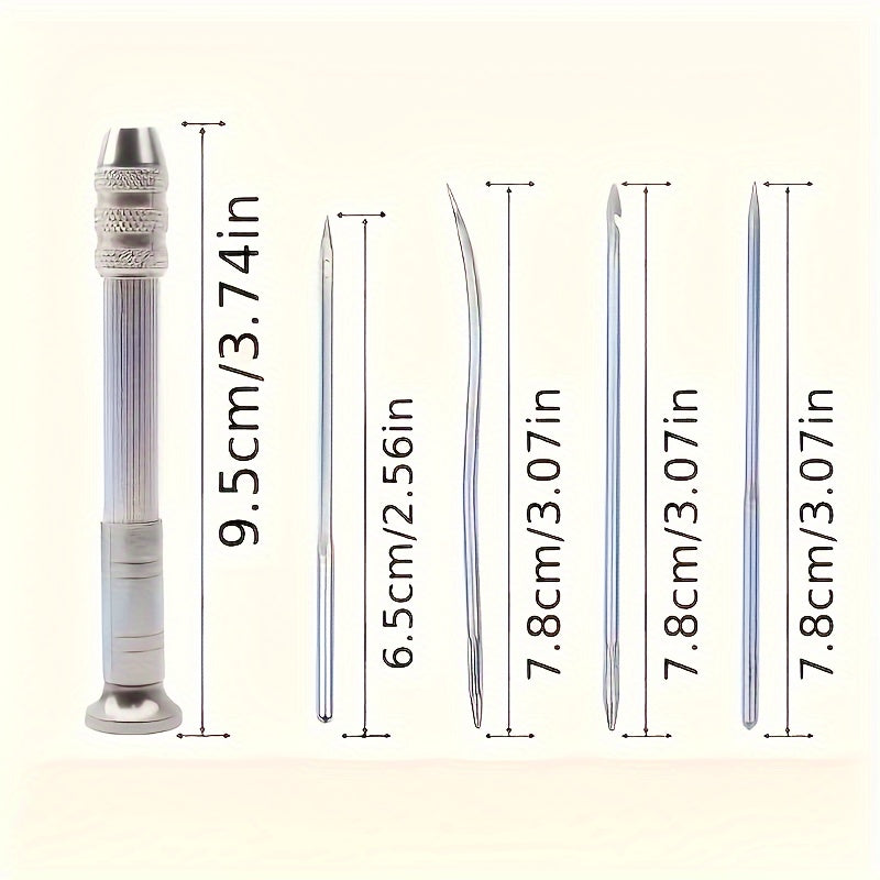 4-5 Piece Aluminum Alloy Awl Set for Leathercraft Shoe Repair and Sewing
