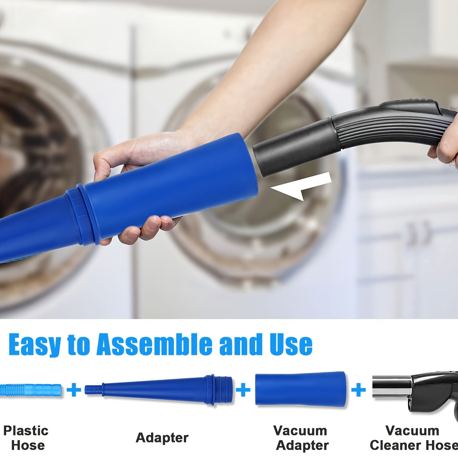 1 to'plam quruq ventilyator tozalash to'plami chuqur tozalash uchun quvvatli yuvish vositasi va vakuum shlangi ulanishi bilan. Batareya kerak emas. To'qimalar va axlatni olib tashlash uchun ideal. Plastik materialdan tayyorlangan.