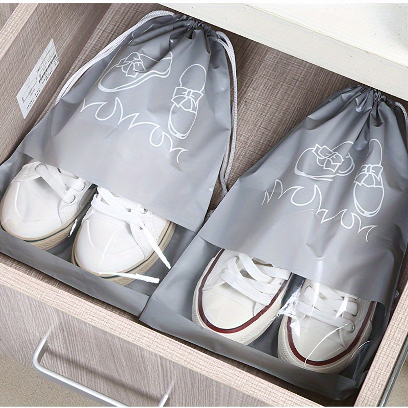 Hanging Shoe Organizer Bag Transparent Dustproof Travel Storage White Shoes