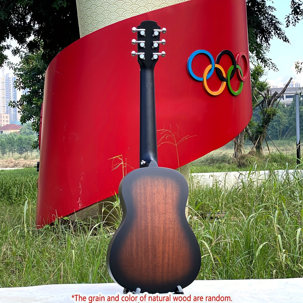 Ultra-Mini Travel Acoustic Guitar with Mahogany Neck and Sides Rosewood Fingerboard 20 Frets