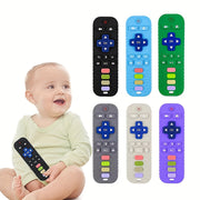 Baby Teether Silicone Remote Control Shape BPA-Free Multi-Color for Ages 0-3