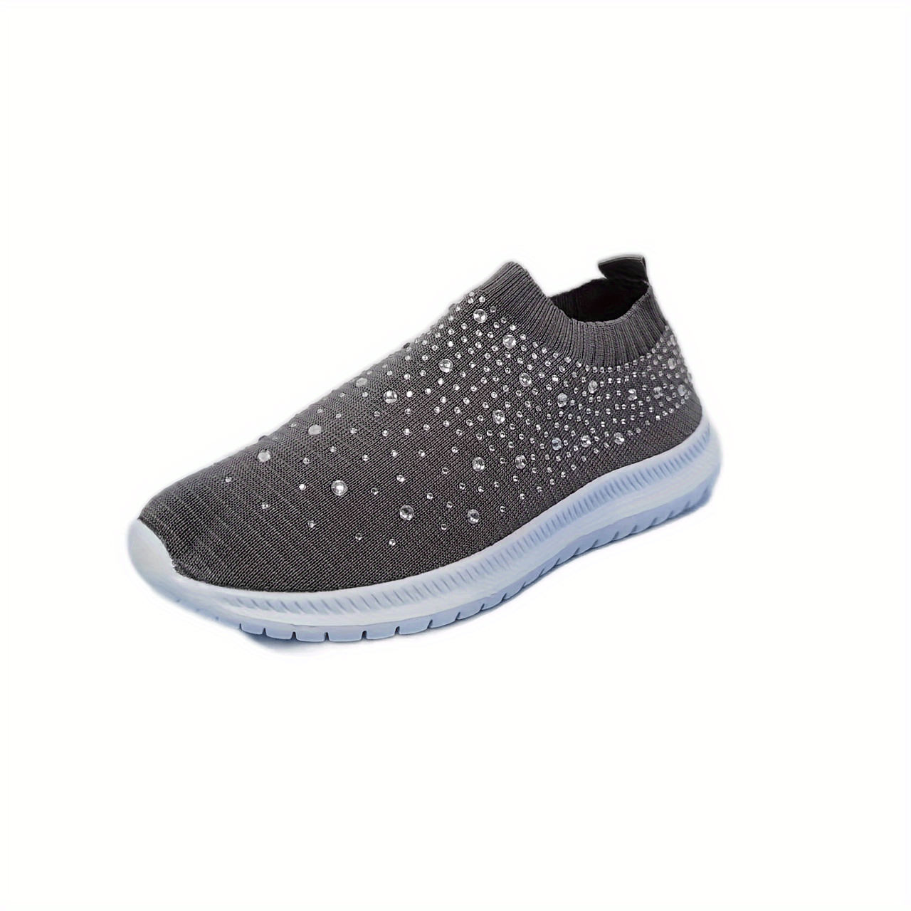 Women's Solid Color Round Toe Slip-On Casual Sneakers All-Season Fabric