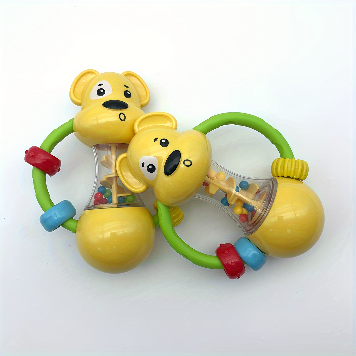 Baby Toy Baby Hand Rattle Musical Shaker Silicone Beads BPA-Free Developmental Grip Teether for Infants 0-3 Years